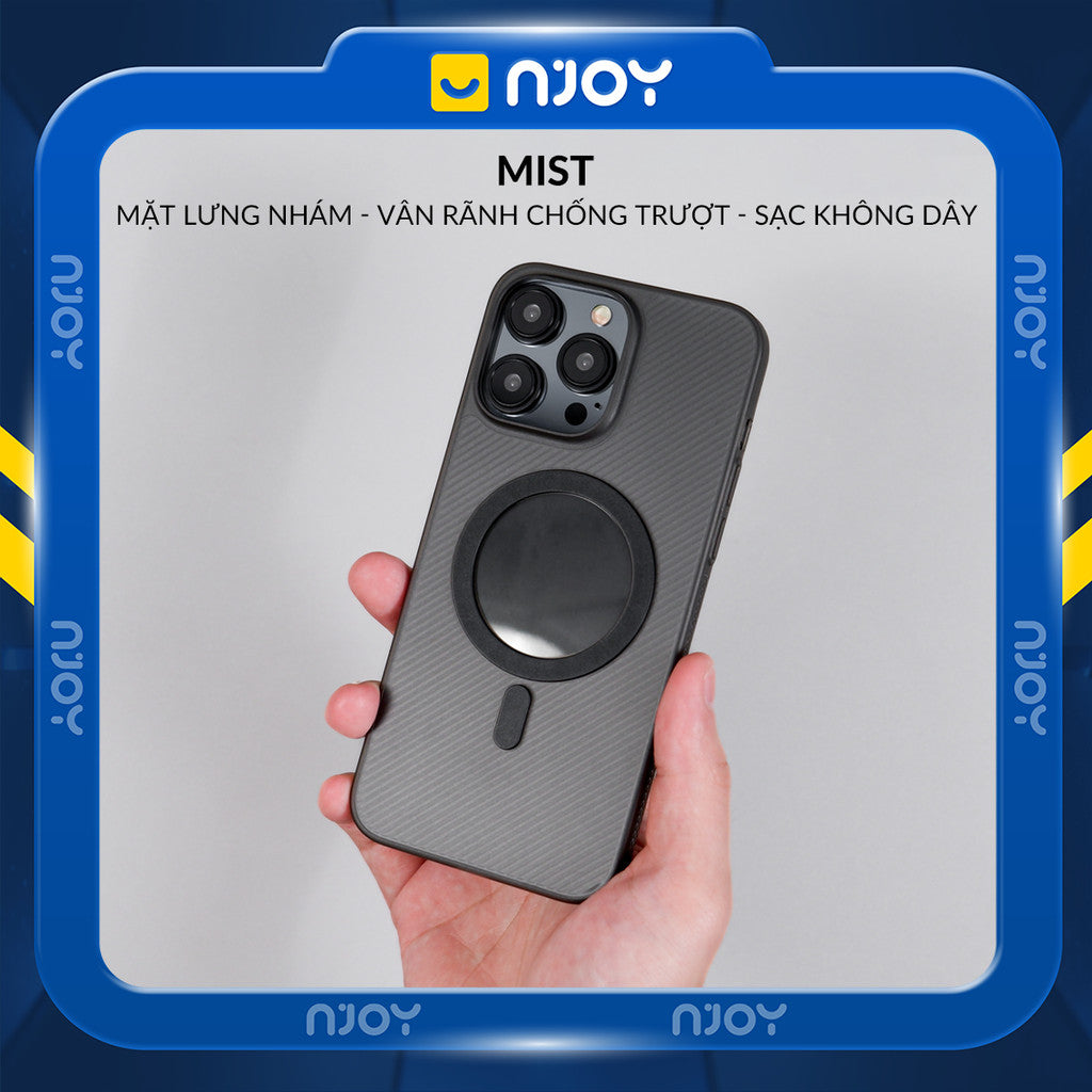 Ốp Magsafe Nhám Siêu Mỏng Mist Chống Trơn Trượt Cho iPhone 17 Pro Max 16 15 14 13 12