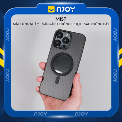 Ốp Magsafe Nhám Siêu Mỏng Mist Chống Trơn Trượt Cho iPhone 17 Pro Max 16 15 14 13 12
