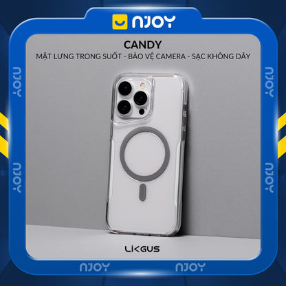 Ốp Magsafe Trong PC Cứng Likgus Vòng 3D Nút Kim Loại Cho iPhone 16 Pro MaxMax