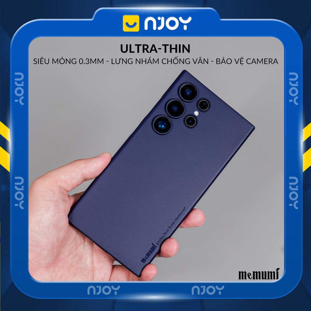 Ốp Nhám Chống Vân Tay Siêu Mỏng Bảo Vệ Camera Memumi Samsung S25 Ultra S24 S23