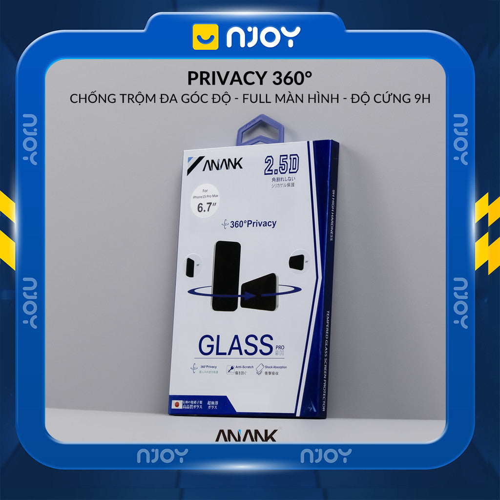 Kính Cường Lực Anank Trong Suốt 2.5D Cho iPhone 17 Pro Max 16 15 14 13 12 11