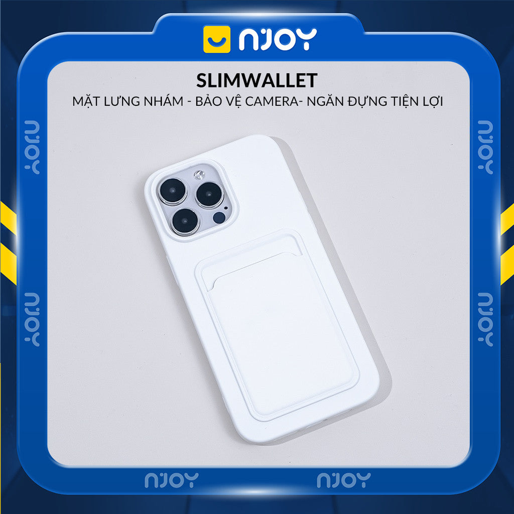 Ốp Đựng Thẻ Card Nhựa Dẻo Nhiều Màu Cho Điện Thoại iPhone 17 Pro Max 16 15 14 13 12 Njoyshop
