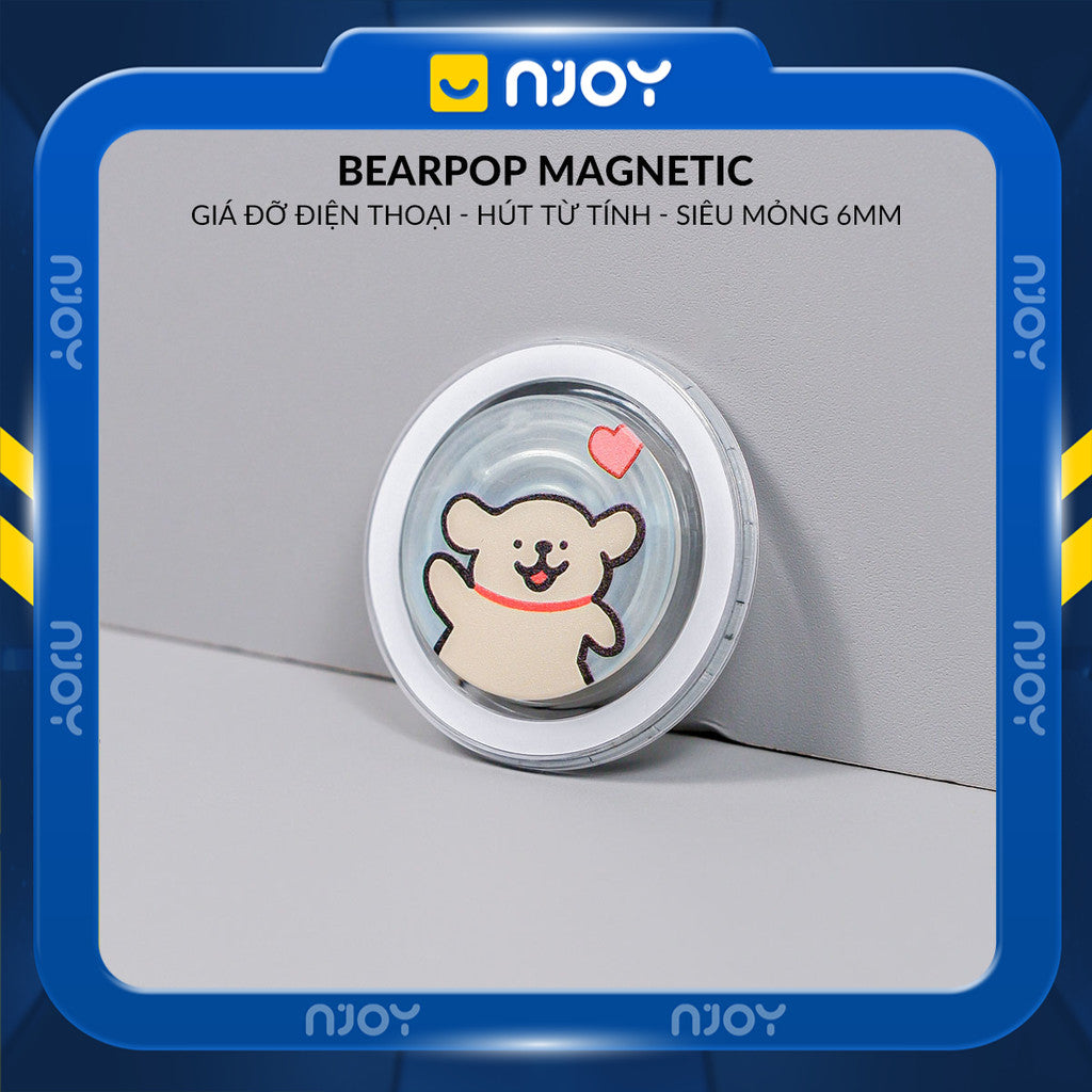Giá Đỡ Điện Thoại Popsocket In Hình Gấu Dễ Thương Hít Từ Tính Cho Điện Thoại iPhone Samsung Njoyshop