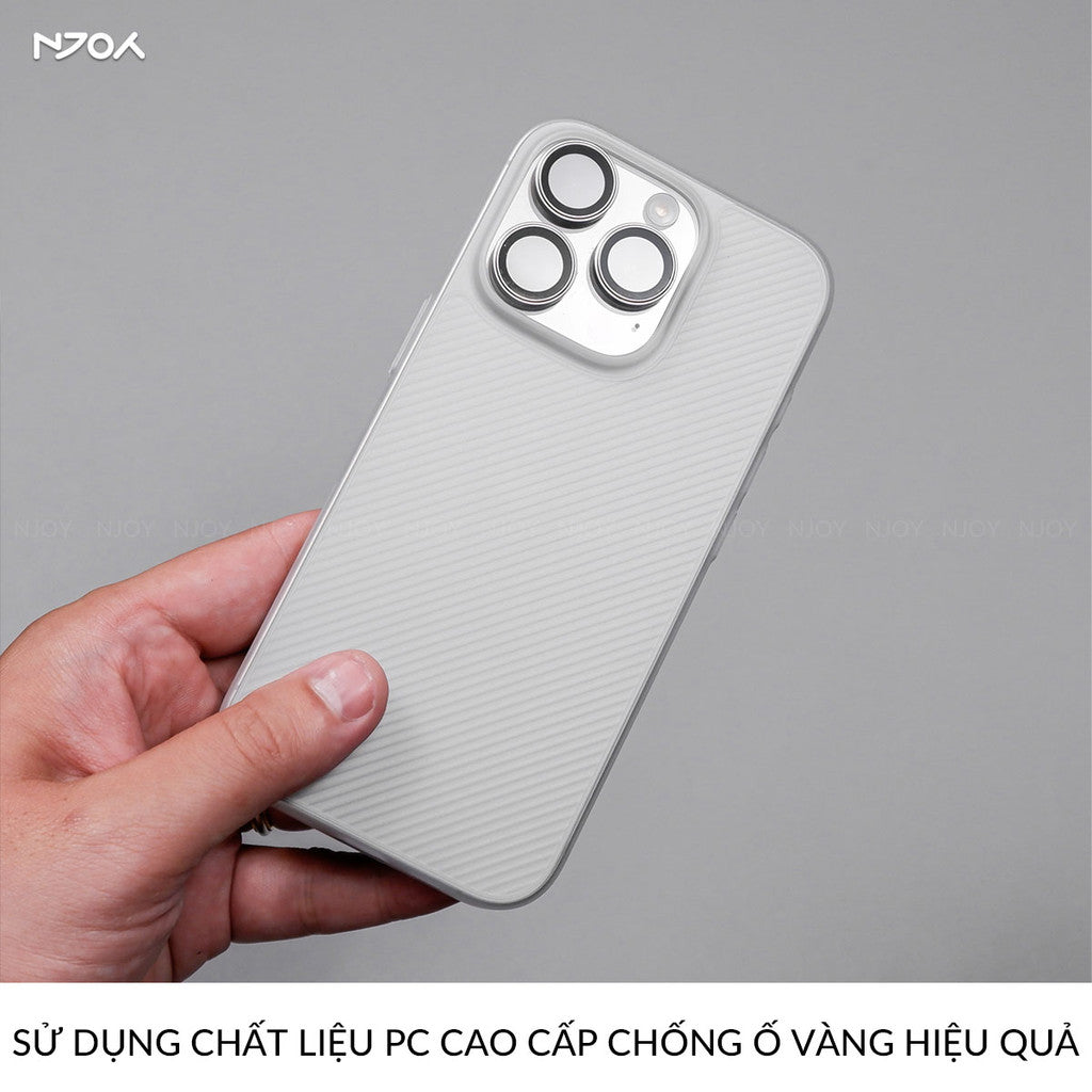 Ốp Nhám Siêu Mỏng Sọc 3D Chống Vân Tay Cho iPhone 16 Pro Max 15 14 13