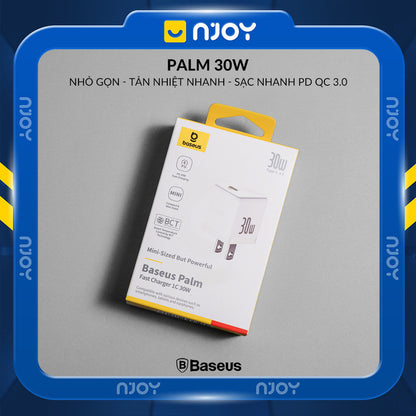 Củ Sạc Nhanh 30W Baseus Palm Chân Cắm Type C Hỗ Trợ QC PD 3.0 Cho iPhone Samsung