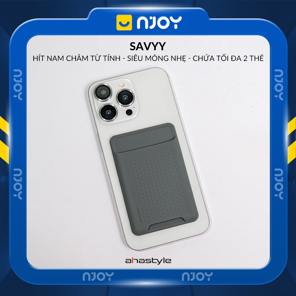 Ví Đựng Thẻ Silicon Siêu Mỏng Ahastyle Hỗ Trợ Magsafe Cho Điện Thoại iPhone 12 13 14 15 16 17 Pro Max