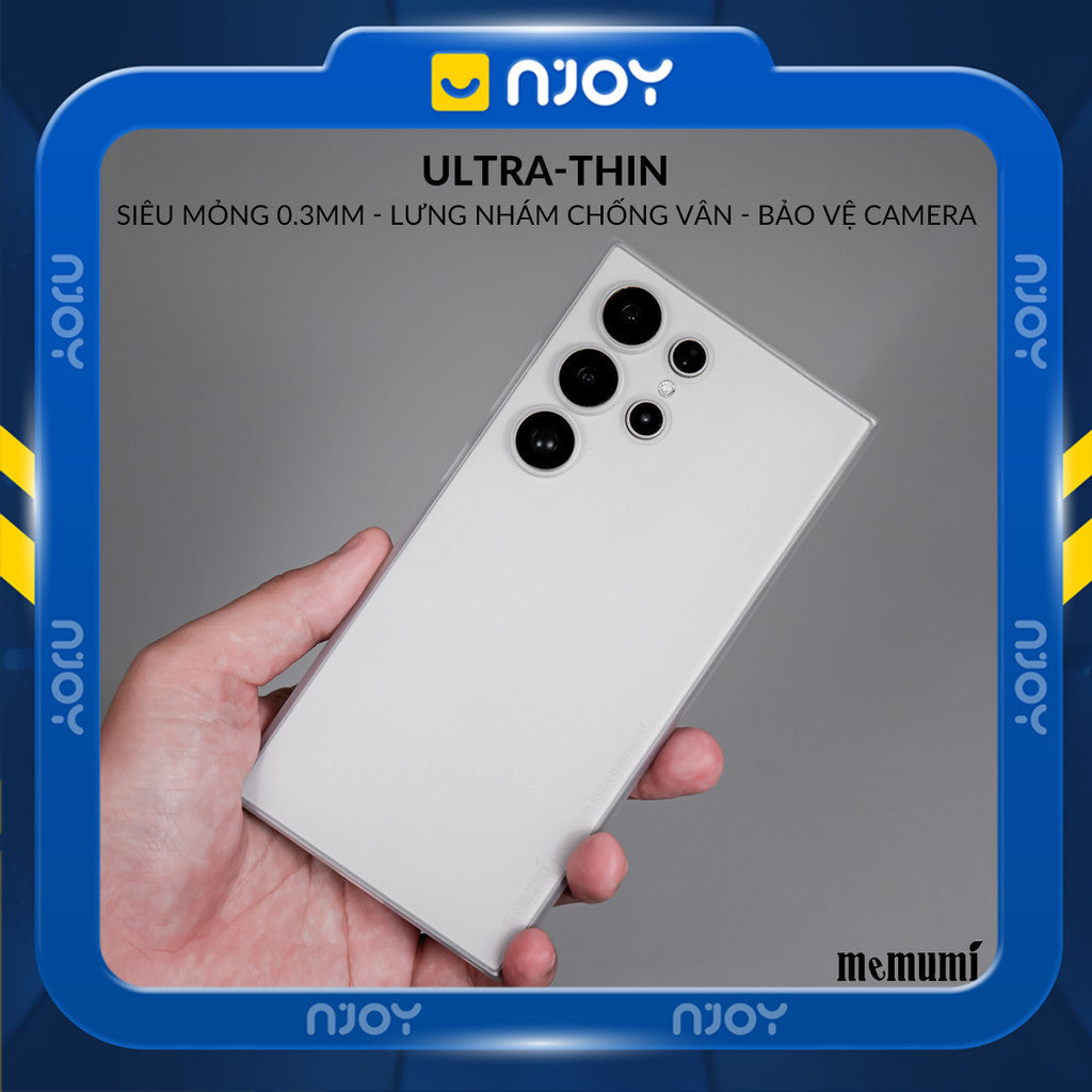 Ốp Nhám Chống Vân Tay Siêu Mỏng Bảo Vệ Camera Memumi Samsung S25 Ultra S24 S23