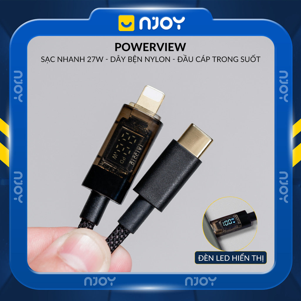 Cáp Sạc Nhanh Type C To Type C Trong Suốt Đèn Led Cho iPhone MacBook Laptop