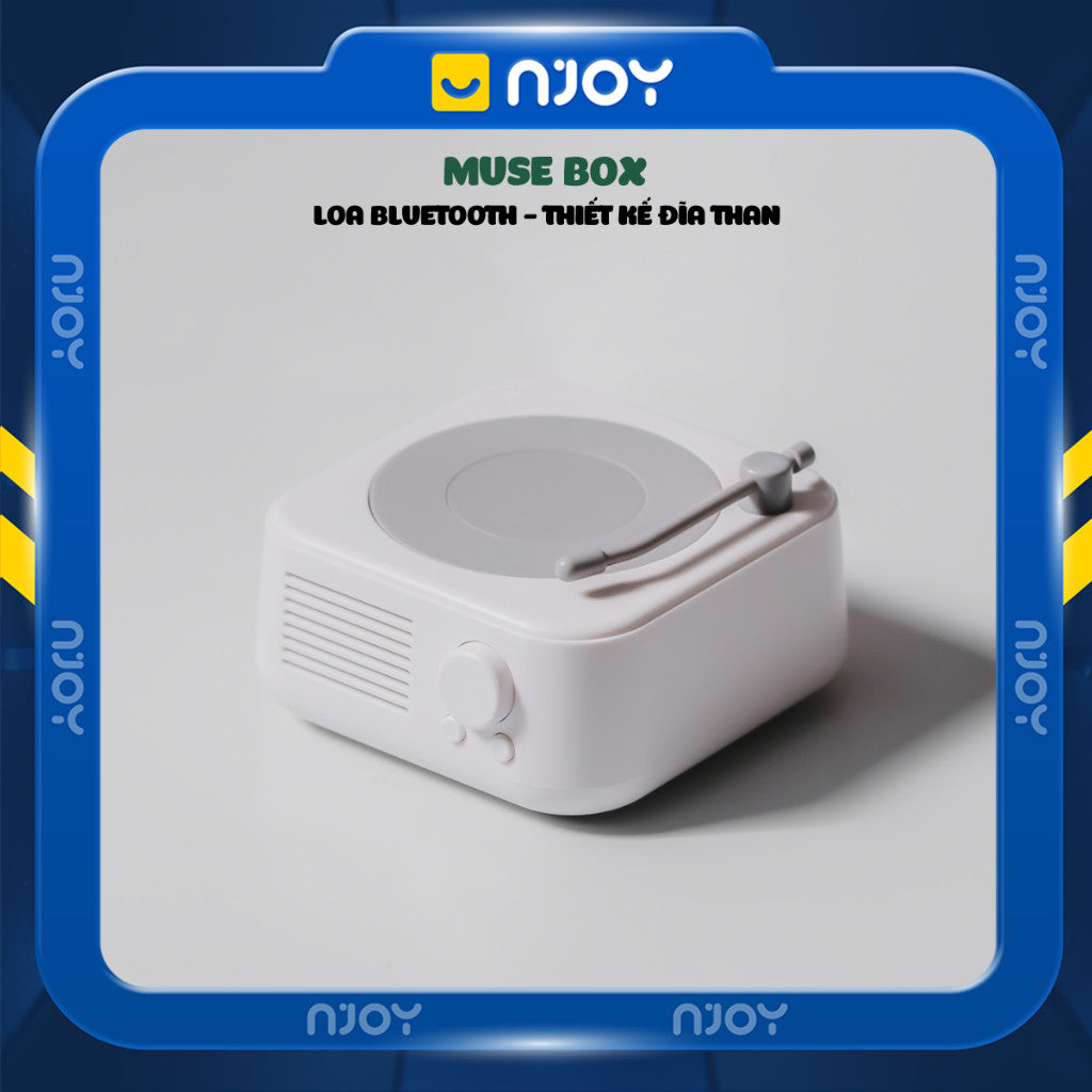 Loa Bluetooth Đĩa Than Xoay Nhỏ Gọn Trang Trí Bàn Làm Việc Quà Tặng Sinh Nhật Valentine