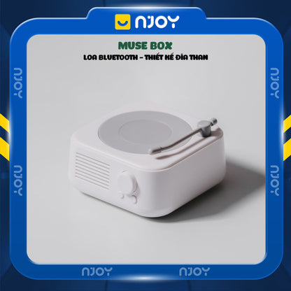 Loa Bluetooth Đĩa Than Xoay Nhỏ Gọn Trang Trí Bàn Làm Việc Quà Tặng Sinh Nhật Valentine