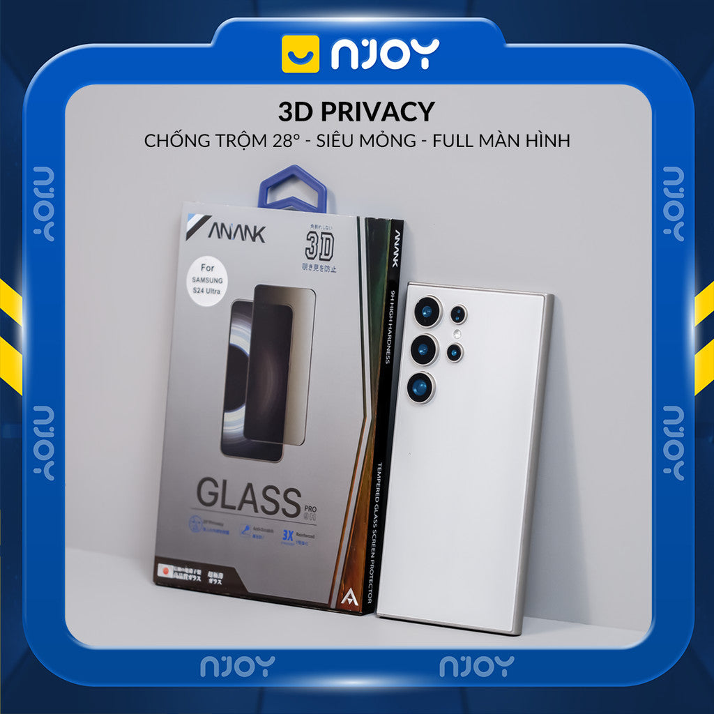 Kính Cường Lực Anank Chống Nhìn Trộm Full Màn Hình Cho Samsung Galaxy S25 S24 Ultra