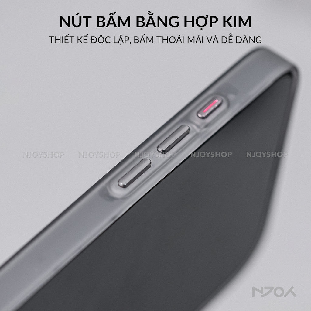 Ốp Magsafe Lưng Nhám Siêu Mỏng Sọc Vali Bảo Vệ Camera Cho iPhone 12 13 14 15 16 Pro Max