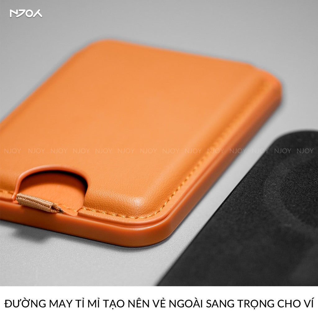 Ví Đựng Thẻ Magsafe Leather Kiêm Giá Đỡ Cho Điện Thoại iPhone 16 Pro Max 15 14 13 12