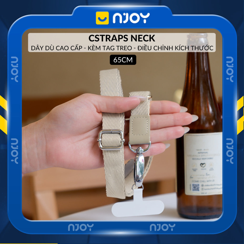 Dây Đeo Điện Thoại Chống Rơi Rớt Thất Lạc Dài 65cm Điều Chỉnh Kích Thước Canvas