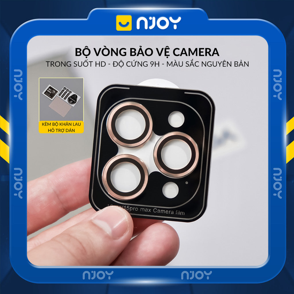 Vòng Cường Lực Camera Khung Tự Dán Nhiều Màu Cho Điện Thoại iPhone 17 Air 16 15 14 13 12 11