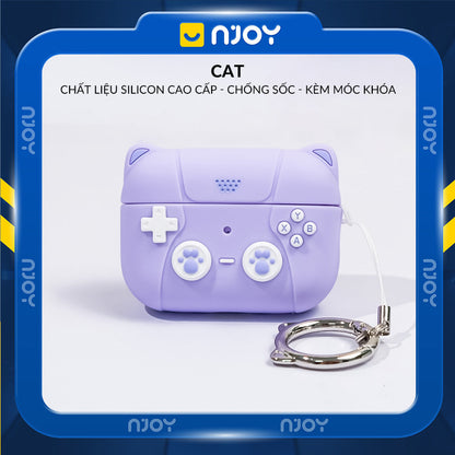 Ốp Silicon Mèo Hello Kitty Kèm Móc Khóa Tiện Lợi Cho Tai Nghe Airpods 3 4 Airpods Pro 3 2 Njoyshop