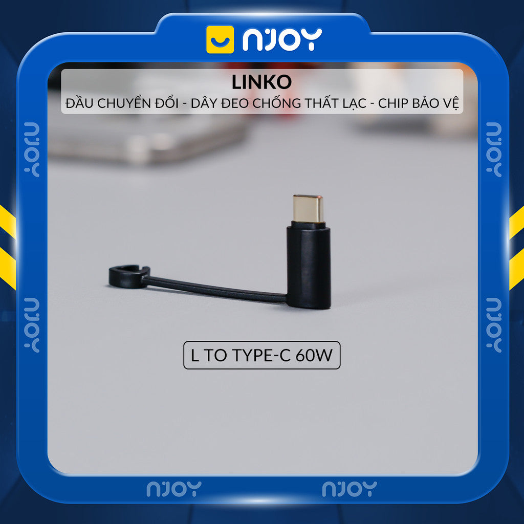 Đầu Chuyển Type C Sang Cổng Lightning 30W Njoy Dây Đeo Tiện Lợi Cho iPhone 17 Pro Max 16 15 14 13 12