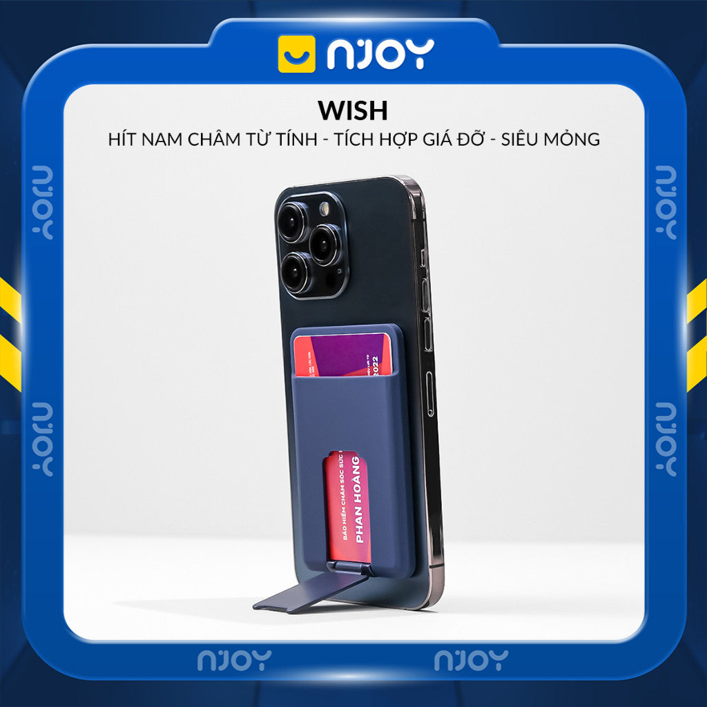 Ví Đựng Thẻ Hỗ Trợ Magsafe Siêu Mỏng Có Giá Đỡ Cho Điện Thoại iPhone Samsung