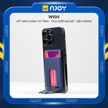 Ví Đựng Thẻ Hỗ Trợ Magsafe Siêu Mỏng Có Giá Đỡ Cho Điện Thoại iPhone Samsung