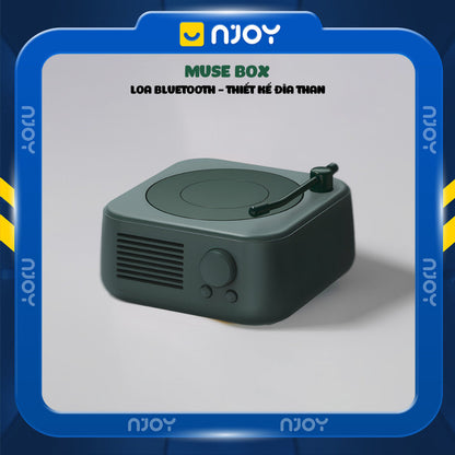 Loa Bluetooth Đĩa Than Xoay Nhỏ Gọn Trang Trí Bàn Làm Việc Quà Tặng Sinh Nhật Valentine