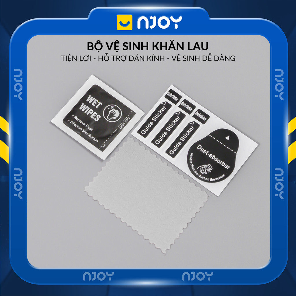 Bộ Khăn Lau Vệ Sinh Hỗ Trợ Dán Kính Cường Lực Điện Thoại iPhone Samsung