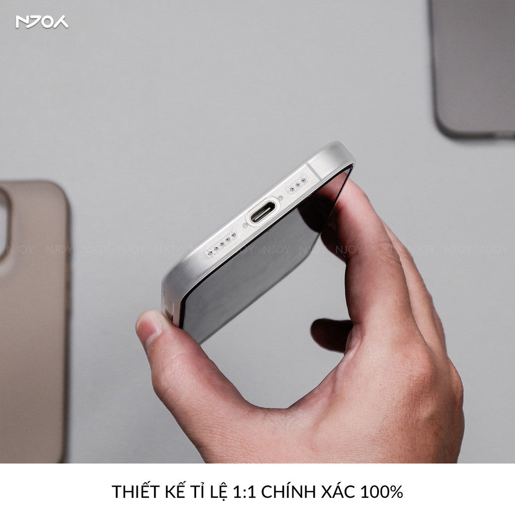 Ốp Nhám Siêu Mỏng Sọc 3D Chống Vân Tay Cho iPhone 16 Pro Max 15 14 13