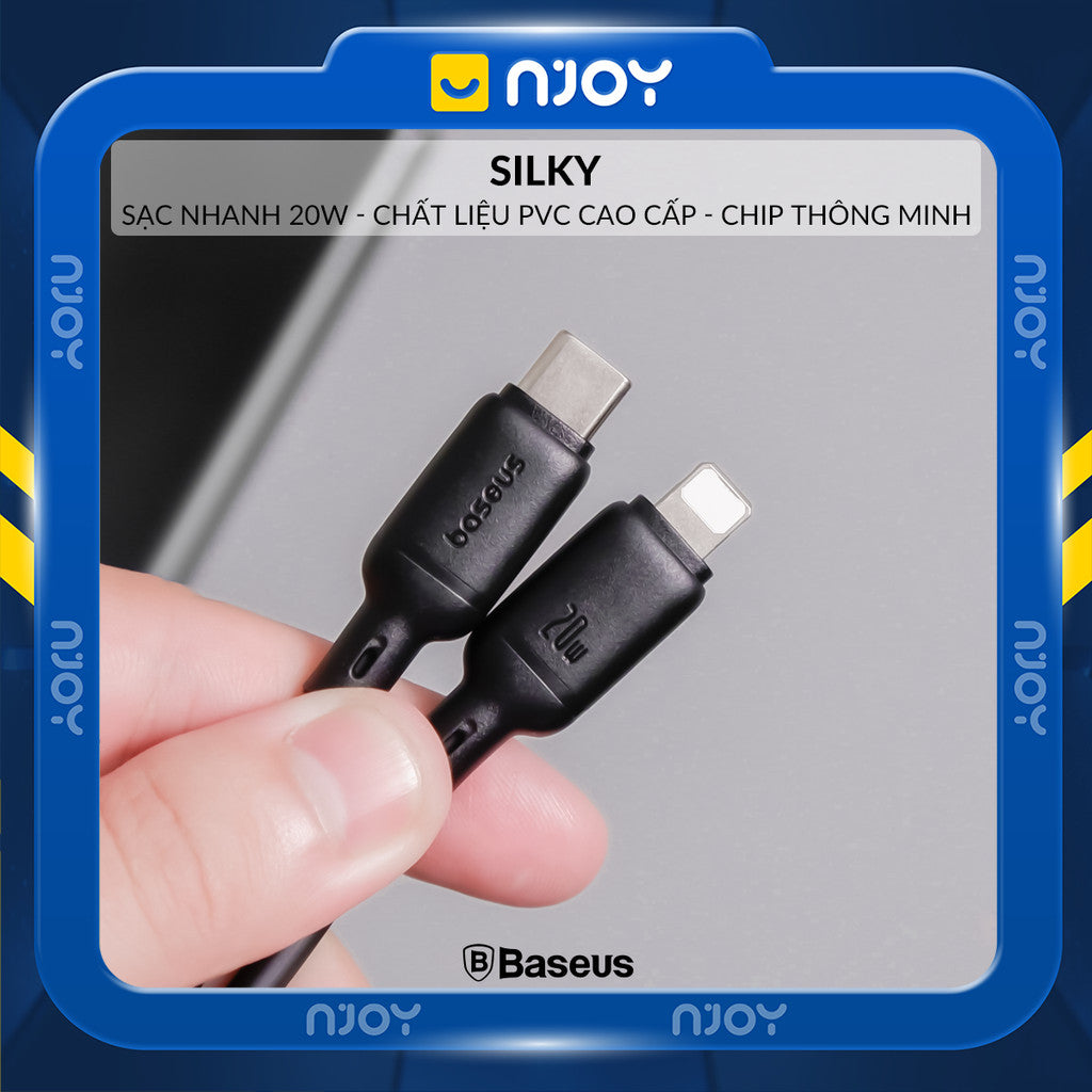 Cáp Sạc Nhanh Baseus PD 20W Type C to Lightning Chống Đứt Gãy Cho iPhone 14 Pro Max 13 12