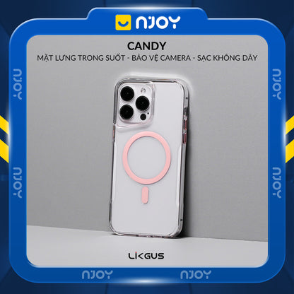 Ốp Magsafe Trong PC Cứng Likgus Vòng 3D Nút Kim Loại Cho iPhone 16 Pro MaxMax