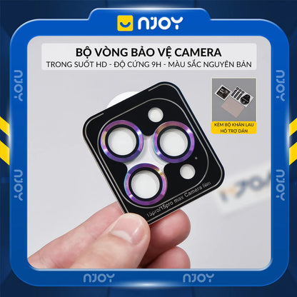 Vòng Cường Lực Camera Khung Tự Dán Nhiều Màu Cho Điện Thoại iPhone 17 Air 16 15 14 13 12 11