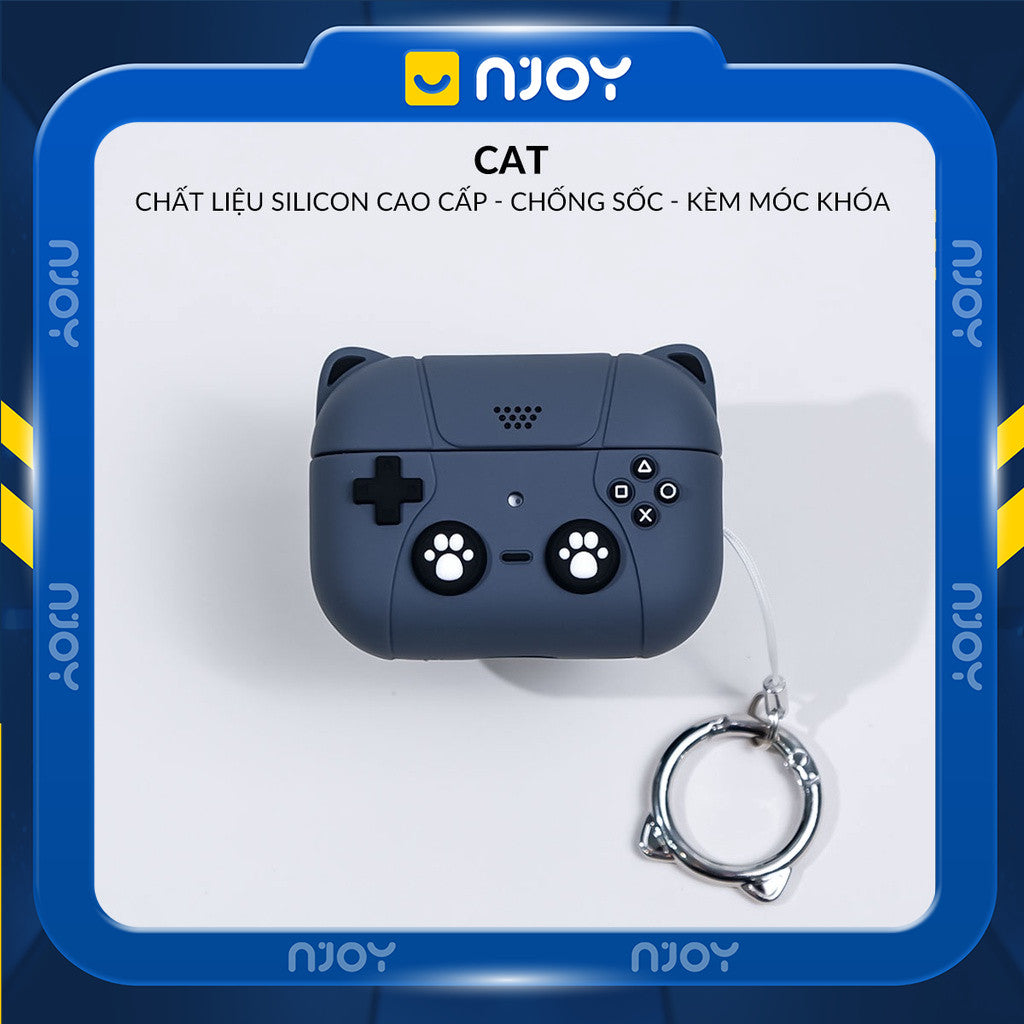 Ốp Silicon Mèo Hello Kitty Kèm Móc Khóa Tiện Lợi Cho Tai Nghe Airpods 3 4 Airpods Pro 3 2 Njoyshop