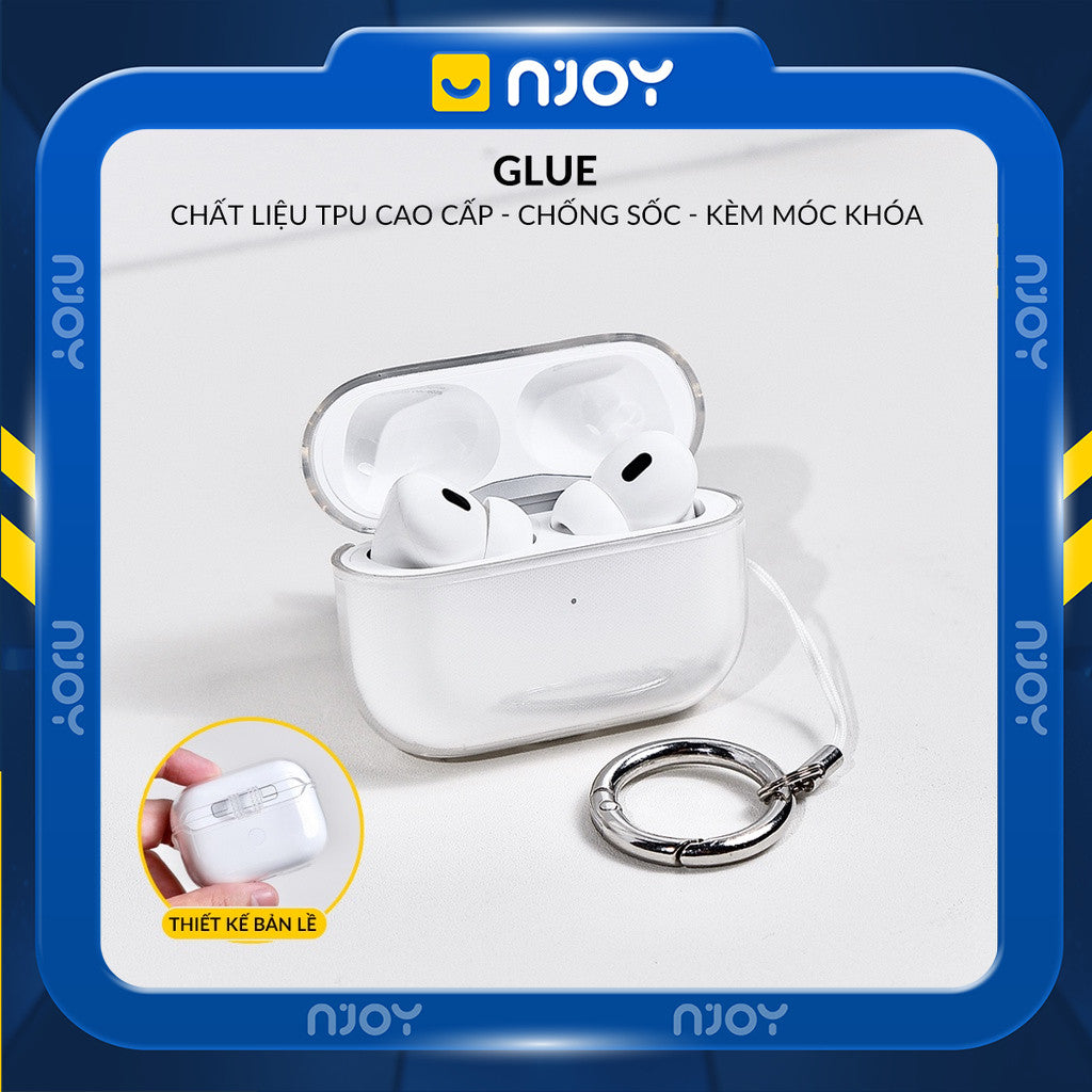 Ốp Trong Suốt Chống Sốc Chất Liệu TPU Có Móc Khóa Cho Tai Nghe Airpods 3 Airpods Pro 2 Njoyshop