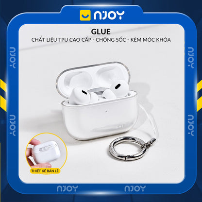 Ốp Trong Suốt Chống Sốc Chất Liệu TPU Có Móc Khóa Cho Tai Nghe Airpods 3 Airpods Pro 2 Njoyshop
