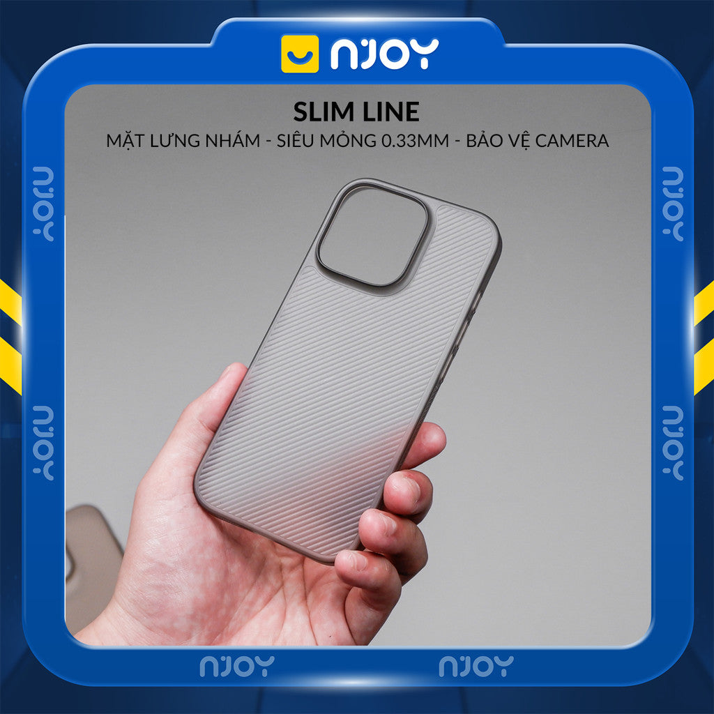 Ốp Nhám Siêu Mỏng Sọc 3D Chống Vân Tay Cho iPhone 16 Pro Max 15 14 13