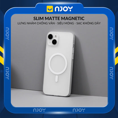 Ốp Magsafe Siêu Mỏng Nhám Mờ Chống Vân Tay Cho iPhone 12 13 14 15 16 17 Pro Max