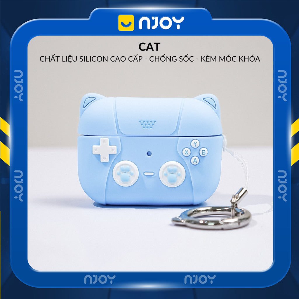 Ốp Silicon Mèo Hello Kitty Kèm Móc Khóa Tiện Lợi Cho Tai Nghe Airpods 3 4 Airpods Pro 3 2 Njoyshop