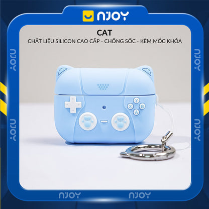 Ốp Silicon Mèo Hello Kitty Kèm Móc Khóa Tiện Lợi Cho Tai Nghe Airpods 3 4 Airpods Pro 3 2 Njoyshop