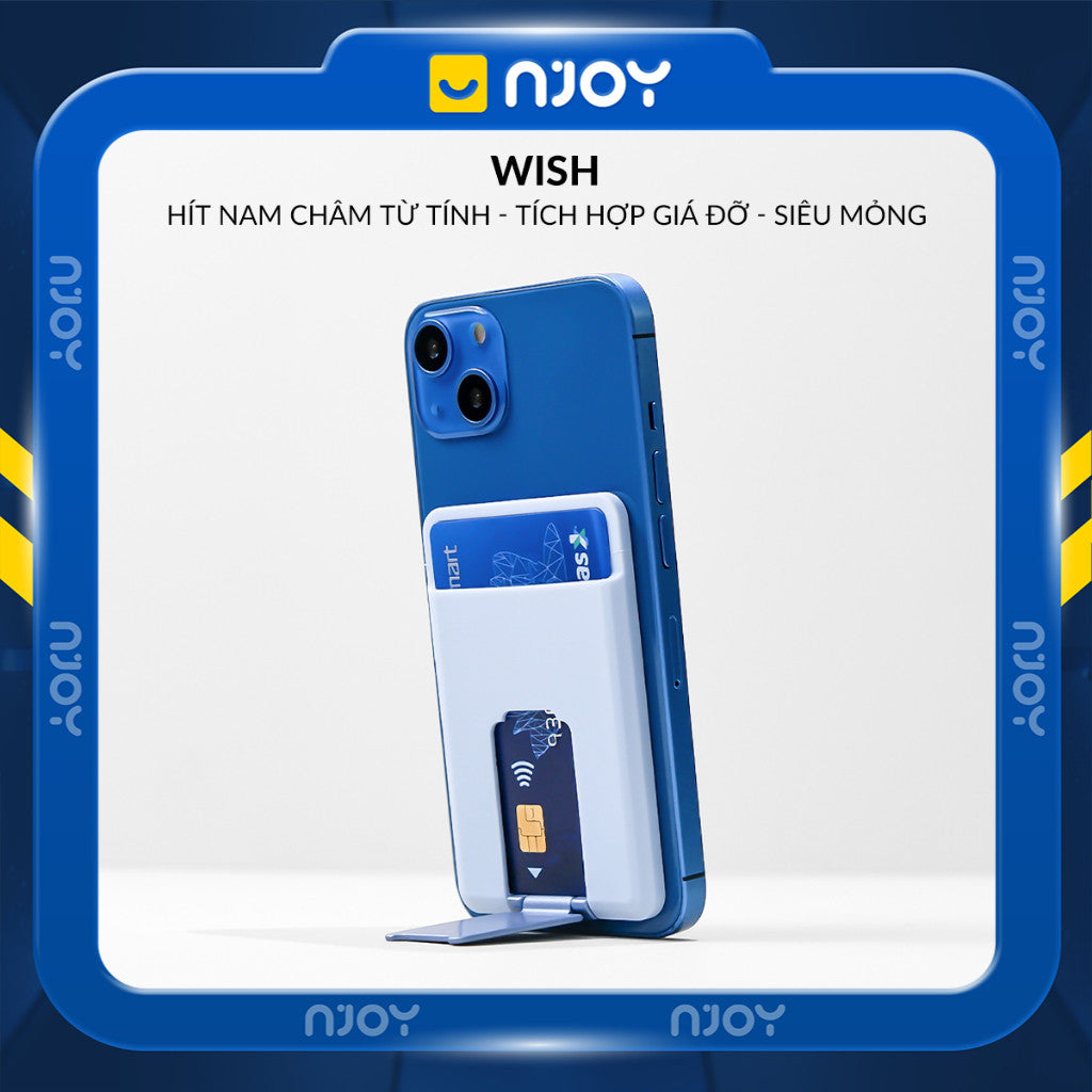 Ví Đựng Thẻ Hỗ Trợ Magsafe Siêu Mỏng Có Giá Đỡ Cho Điện Thoại iPhone Samsung