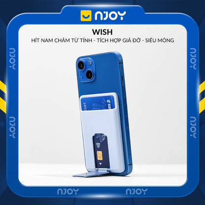 Ví Đựng Thẻ Hỗ Trợ Magsafe Siêu Mỏng Có Giá Đỡ Cho Điện Thoại iPhone Samsung