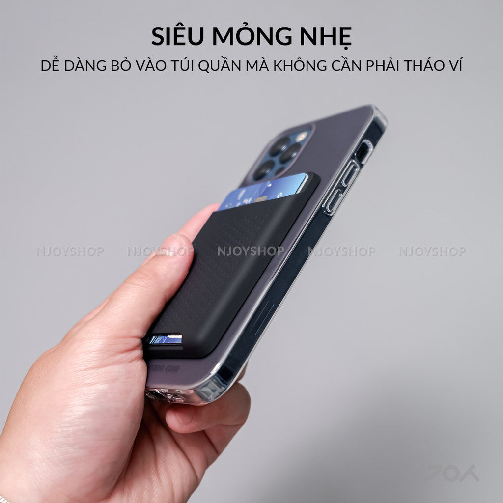 Ví Đựng Thẻ Silicon Siêu Mỏng Ahastyle Hỗ Trợ Magsafe Cho Điện Thoại iPhone 12 13 14 15 16 Pro Max