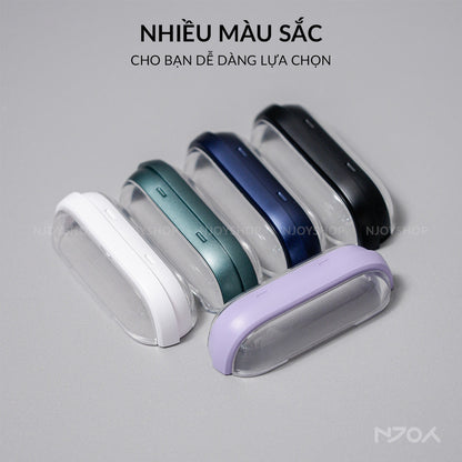 Ốp Trong Suốt Khóa Cài Viền Màu Hỗ Trợ Sạc Không Dây Kèm Móc Khóa Cho AirPods Pro 2 3