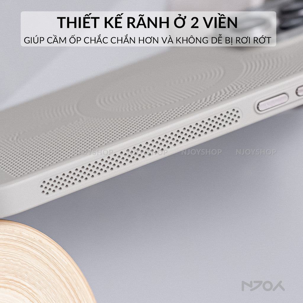 Ốp Magsafe Nhám Tản Nhiệt PC Viền Camera Nhôm Likgus Cho iPhone 16 Pro Max 15 14 13