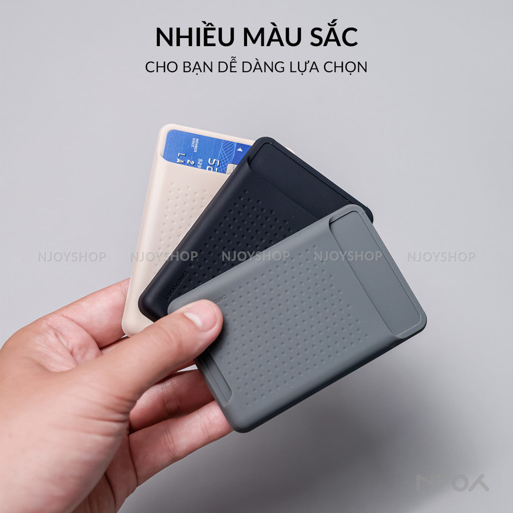Ví Đựng Thẻ Silicon Siêu Mỏng Ahastyle Hỗ Trợ Magsafe Cho Điện Thoại iPhone 12 13 14 15 16 Pro Max
