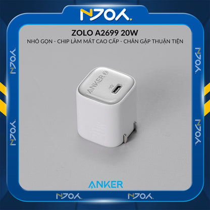 Củ Sạc Nhanh Anker 20W 30W Chân Cắm Type C Cho Điện Thoại iPhone Samsung Sony LG