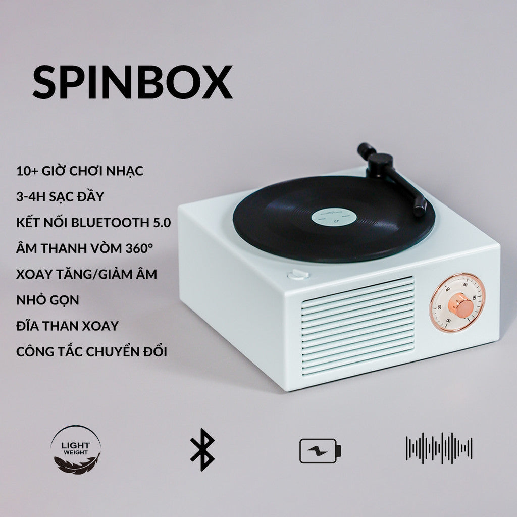 Loa Bluetooth Đĩa Than Để Bàn Trang Trí Phòng Ngủ Mini Quà Tặng Sinh Nhật Valentine