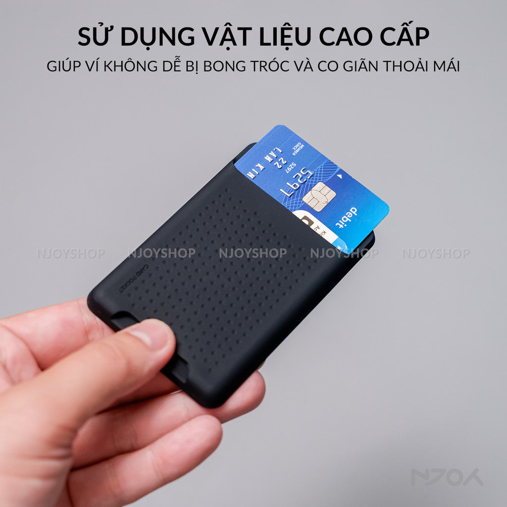 Ví Đựng Thẻ Silicon Siêu Mỏng Ahastyle Hỗ Trợ Magsafe Cho Điện Thoại iPhone 12 13 14 15 16 Pro Max