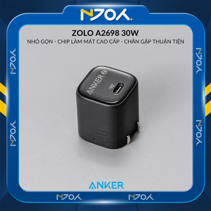 Củ Sạc Nhanh Anker 20W 30W Chân Cắm Type C Cho Điện Thoại iPhone Samsung Sony LG