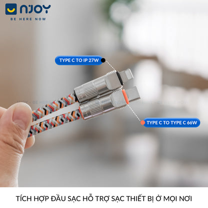 Dây Đeo Điện Thoại Kiêm Cáp Sạc Nhanh Type C To C Tiện Lợi Cho iPhone Samsung iPad