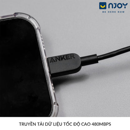 Cáp Sạc Nhanh 60W Anker 310 Type C To Type C Cho Điện Thoại iPhone 16 Pro Max 15 Samsung