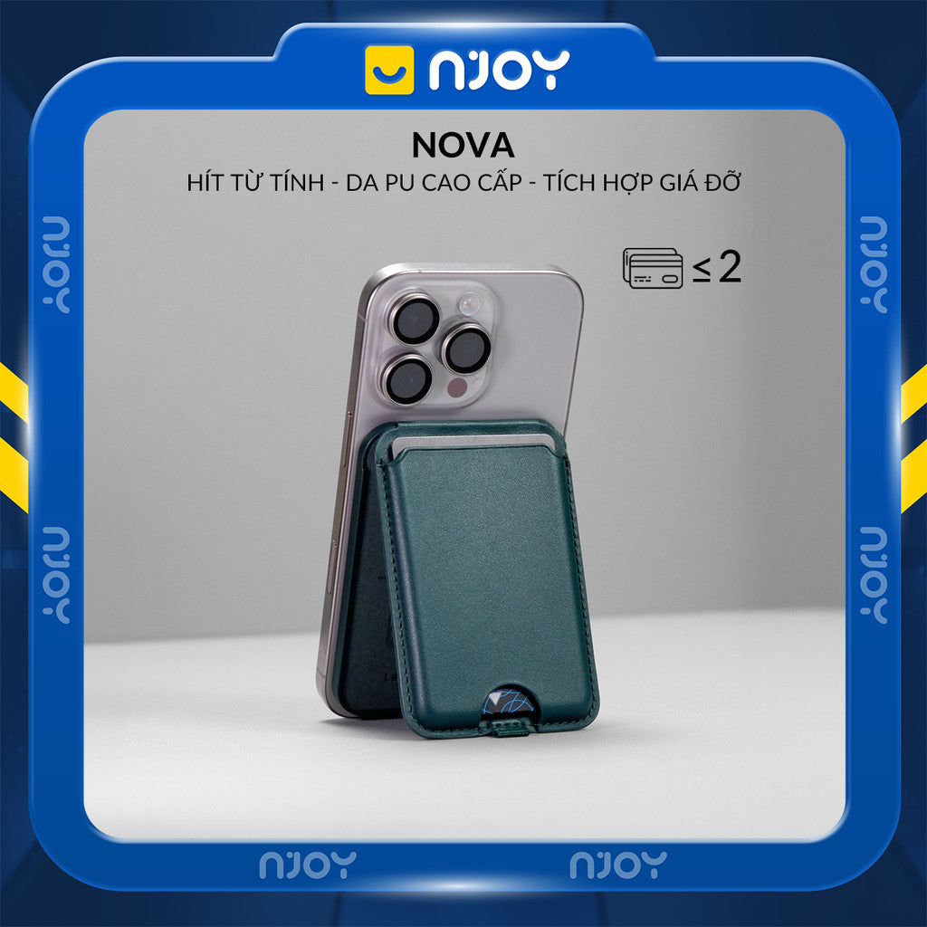 Ví Đựng Thẻ Magsafe Leather Kiêm Giá Đỡ Cho Điện Thoại iPhone 17 Pro Max 16 15 14 13 12