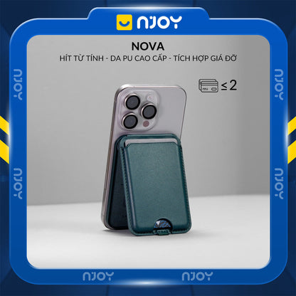 Ví Đựng Thẻ Magsafe Leather Kiêm Giá Đỡ Cho Điện Thoại iPhone 17 Pro Max 16 15 14 13 12